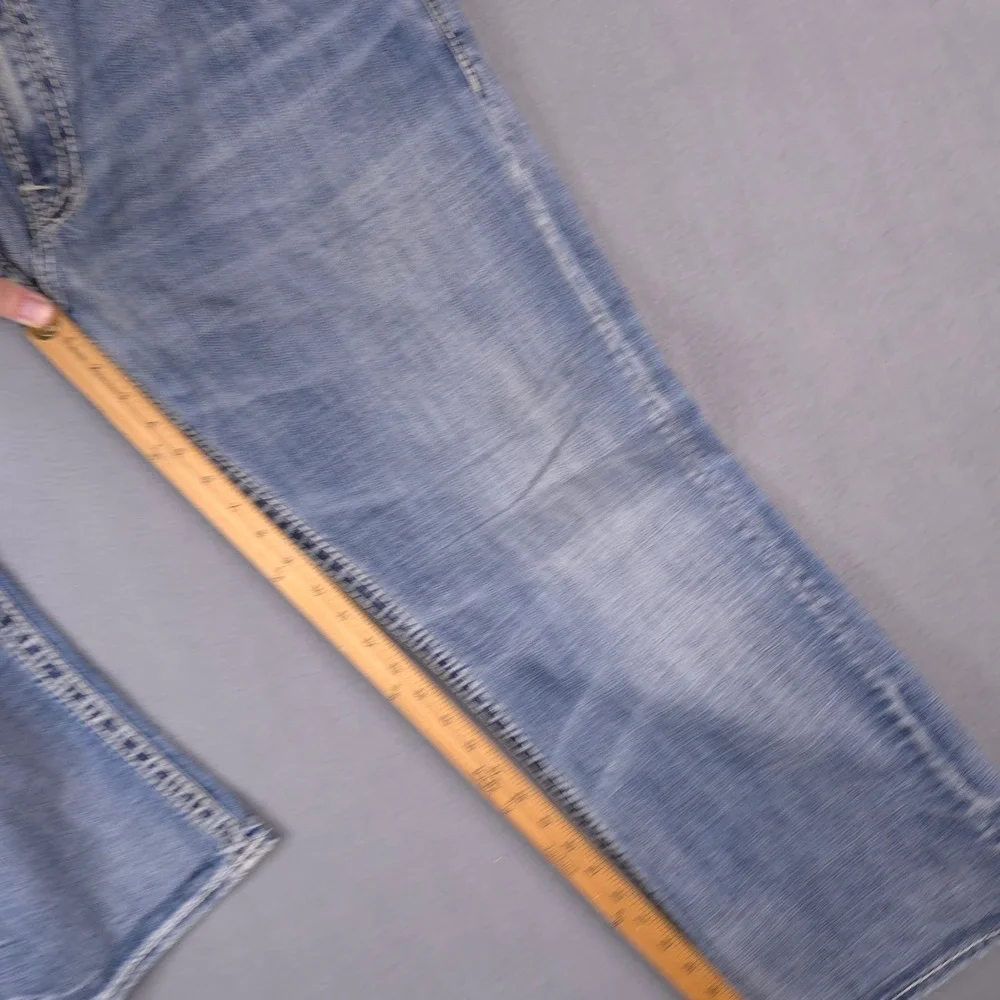 Silver Jeans Zac Relaxed Fit Straight Leg Blue Denim Jeans 38x32
